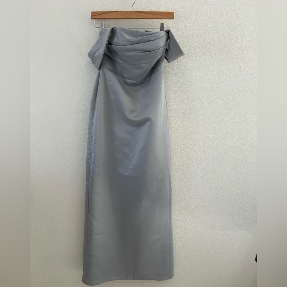 JJs House Strapless Silver Dress
